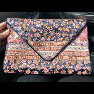 Anthropologie beaded embellished clutch